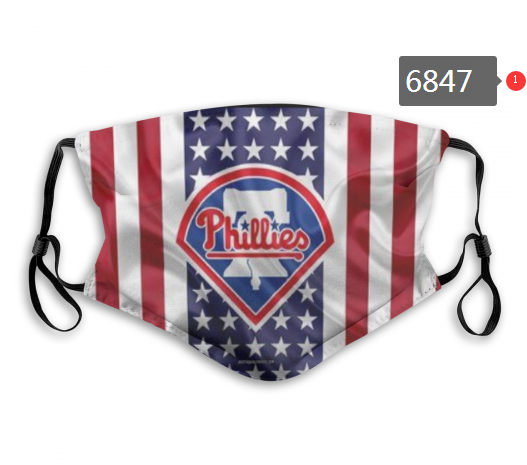 2020 MLB Philadelphia Phillies #2 Dust mask with filter->mlb dust mask->Sports Accessory
